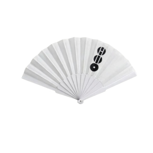 Abanico Arirang Blanco y Negro con Funda Protectora – Accesorio de Colección para el Fandom