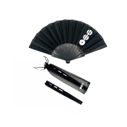 Abanico temático coreano Arirang Merch - Abanico Plegable Negro Arirang (Folding Fan) + Funda protectora - K-pop